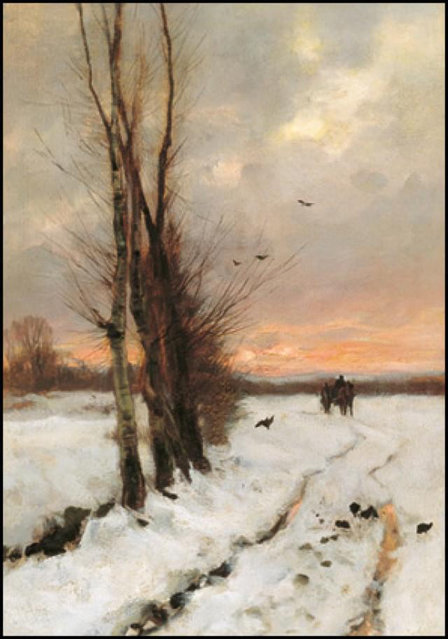 Snowy  Landscape at sunset, Anton Mauve, Singer, Laren